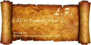 Léh Pompónia névjegykártya